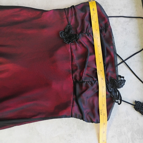 Vintage Zum Zum Prom Dress Maxi Gown Juniors 9 Whimsigoth Butterfly 90s Goth - Picture 15 of 16